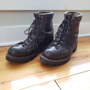 Mens Leather work lineman Hoffman Boots 10.5 EE 10 1/2 wide MADE IN USA 🇺🇸